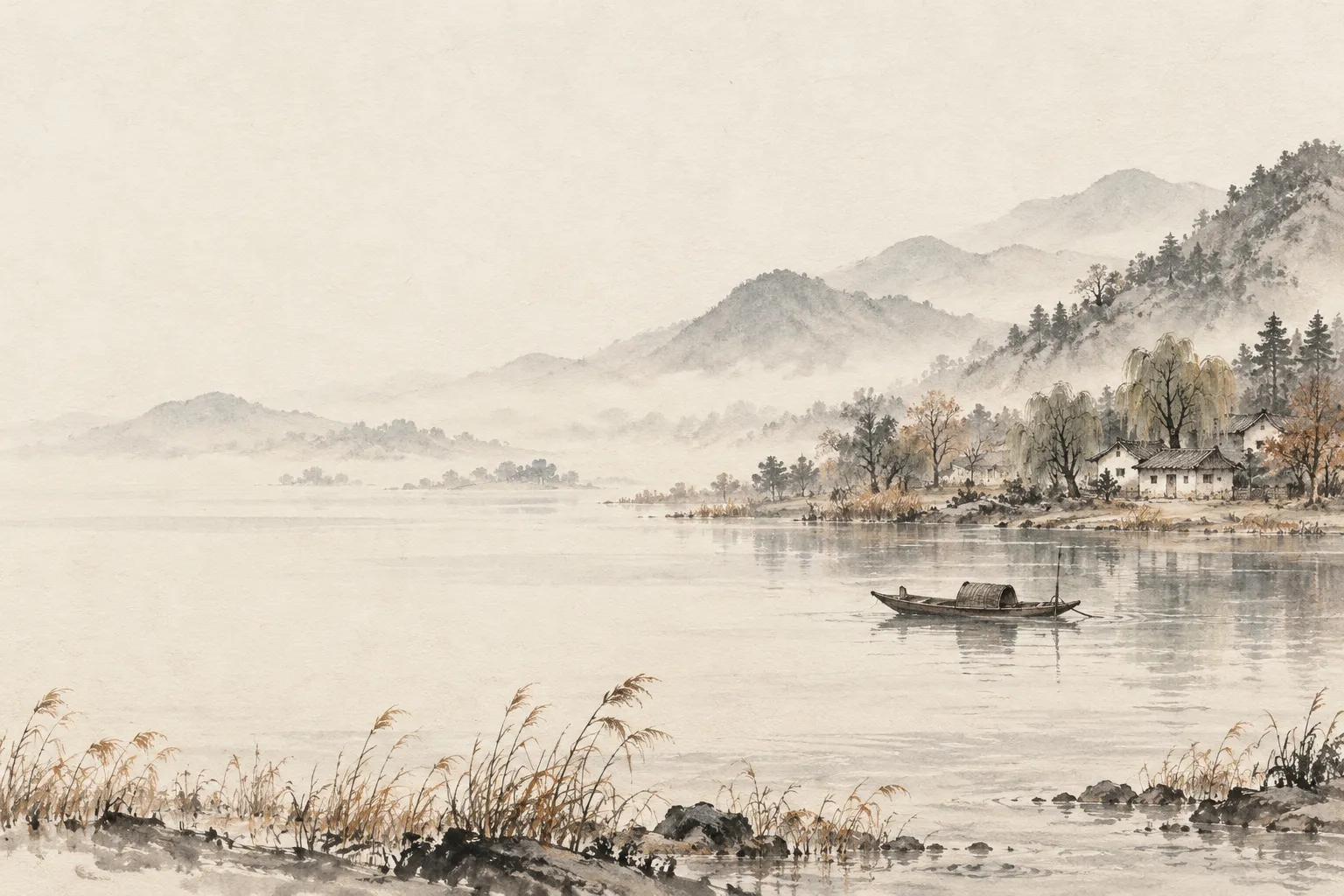 陆游篇的当代山水水墨意象